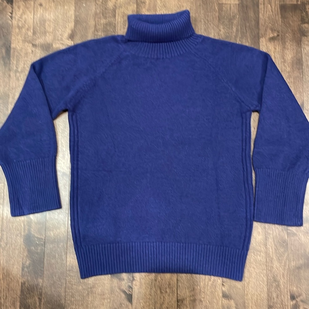 Navy turtleneck sweater